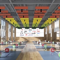 weightlifting hall 3d model