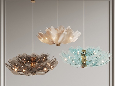 Chandelier Small Chandelier Bedside Lamp Glass Lamp 3d model