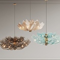 Chandelier Small Chandelier Bedside Lamp Glass Lamp 3d model