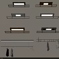 Metal And Wooden Wall Mounted Coat Hangers With Various Designs Holding Clothes