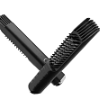 Black Hair Styling Brush Comb Tool With Dense Teeth For Grooming Needs