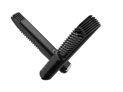 Black Hair Styling Brush Comb Tool With Dense Teeth For Grooming Needs 3d model
