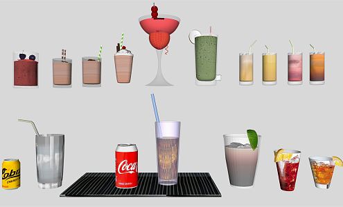 Modern Drinks 3d model