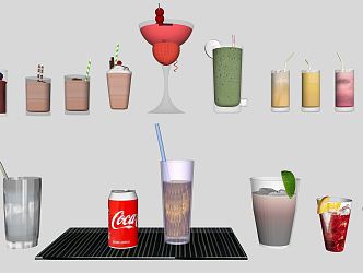 Modern Drinks 3d model