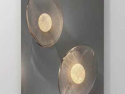 Abstract Painting With Circular Golden Framed Textured Design And Soft Lighting On Gray Background 3d model
