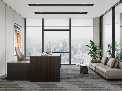 Modern Office Manager's Office 3d model