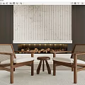 Wooden Table And Chairs Set With Mesh Back White Cushion By Fireplace Decorative Art