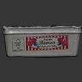 Full of Plump Juicy Fresh Blueberries in Cardboard Container with Label