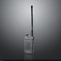 Vintage Portable Walkie Talkie With Long Antenna And Metal Body Design