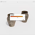 Old pottery jars, jars, old objects 3d model