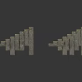 Gray Concrete Steps With Textured Surface And Multiple Units In Arrangement