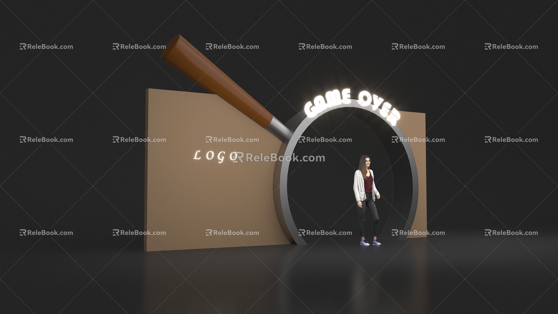 Modern Arch Creative Door Head 3d model