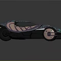 Futuristic Concept Car With Sleek Design Blue Silver Body Green Transparent Roof And Unique Wheels