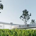 Modern Observation Deck Landscape Bridge Landscape Structure Landscape Gallery Landscape Platform Curve Observation Deck Curve Plank Road 3d model