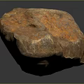 Wood Stone Natural Raw Piece in Orange Brown with Rough Texture and Natural Shape