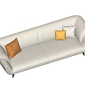 modern double sofa 3d model