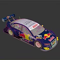Audi Red Bull Racing Car Featuring Blue Body BOSCH And Sponsor Decals