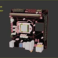 High Performance Computer Motherboard Featuring CPU Socket Multiple Ports And Electronic Components