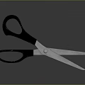 Sharp Metal Scissors with Black Handles and Silver Blades for Home Office and Craft Projects