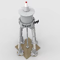 LEGO toy building blocks water tower construction 3d model