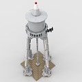 LEGO toy building blocks water tower construction 3d model