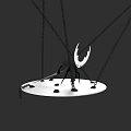 Game And Movie Character Featuring Black Mechanical Body White Crescent Weapon And Chains
