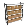 Modern shelf storage rack 3d model