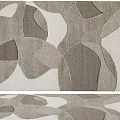Modern Rectangular Carpet Colorblock Carpet 3d model