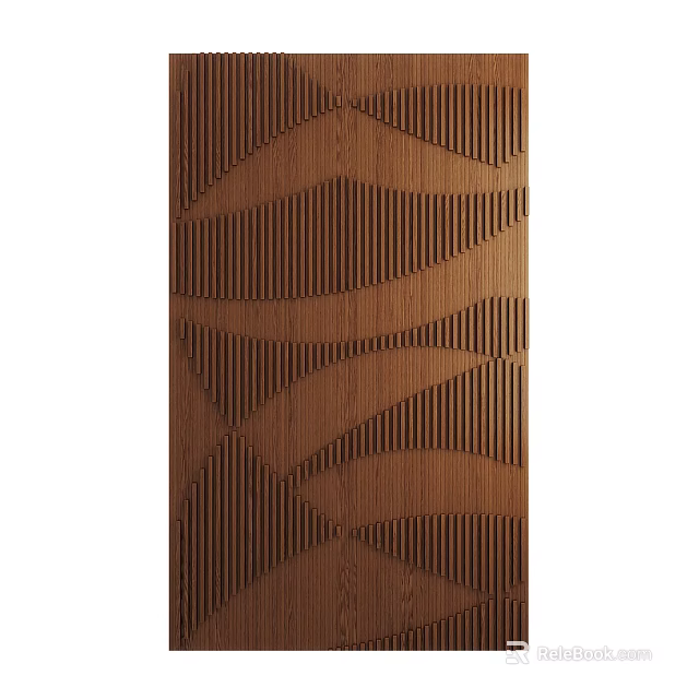 Decorative Modern Entryway Cabinet And Side Cabinet With Wavy Wood Grain Design 3d model 