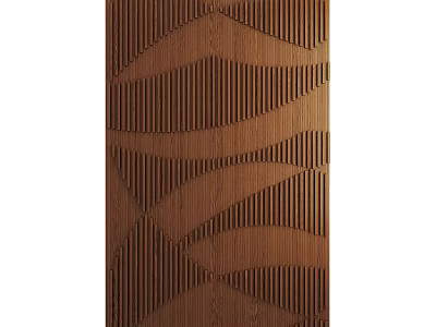 Decorative Modern Entryway Cabinet And Side Cabinet With Wavy Wood Grain Design 3d model