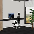 Desk Chair Custom Desk Computer Office Chair Apple Computer Ergonomic Chair 3d model