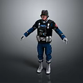 Police officers, civilian police, security, security, soldiers, soldiers, warrior figures 3d model