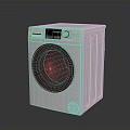 White Front Load Washing Machine with Digital Display and Energy Efficient Design