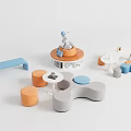 Colorful Modern Table and Chair Sets with Creative Shapes and Various Designs