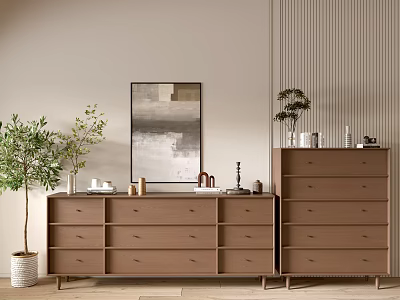 Modern Wood Grain Cabinet Simple Style Cabinet Whole Cabinet Sideboard Balcony Cabinet Storage Cabinet Entrance Cabinet 3d model