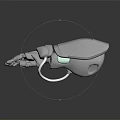 Bionic Mechanical Arm 3D Model Featuring White Design And Mechanical Joints On Dark Background 3d model
