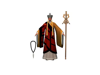 Ancient Master Monk Presided over Abbot Buddhist Martial Arts Tang Monk 201342619 3d model