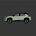 Light Green SUV With Modern Design Black Roof And Stylish Black Wheels