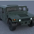 Green Military Tank Exterior Design Featuring Front Headlights And Large Off Road Tires