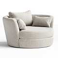 Modern Single Sofa Leisure Chair Single Chair Arm Chair Fabric Leisure Chair 3d model