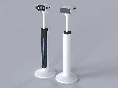 Commercial Scanning Equipment With Standing Design White Body And Black Accents 3d model