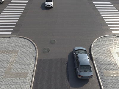 Road zebra crossing vehicle intersection model