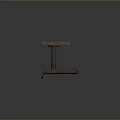 Sturdy Industrial Storage Shelf with Wooden Top and Metal Frame on Wheels