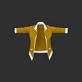 Stylish Yellow Jacket With White Collar And Cuffs Open Front Design