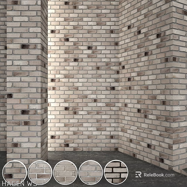 Brick Wall Component Featuring Textured Surface And Vintage Pattern In Building Structure 3d model 
