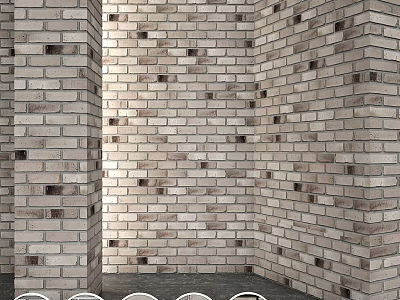 Brick Wall Component Featuring Textured Surface And Vintage Pattern In Building Structure 3d model