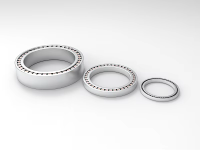 Industrial Equipment Silver Ball Bearings in Different Sizes for Machinery Applications 3d model
