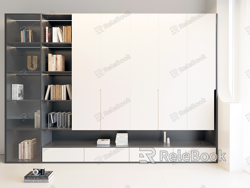 Modern bookcase model