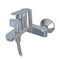 Modern Chrome Bathroom Shower Head Set With Handheld Sprayer And Faucet Components