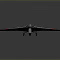 Vintage Flying Wing Aircraft With Silver Gray Body Red Wing Markings And Twin Engines